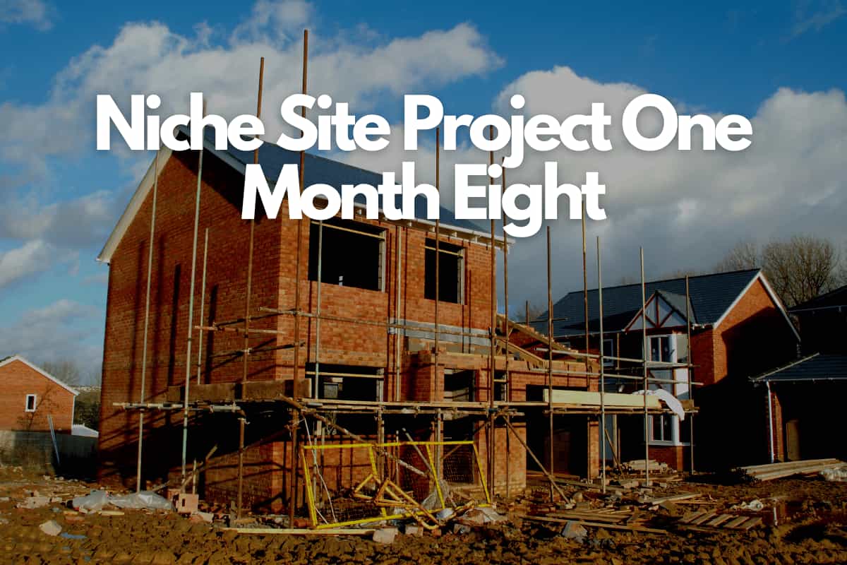 niche site project one - month eight income report