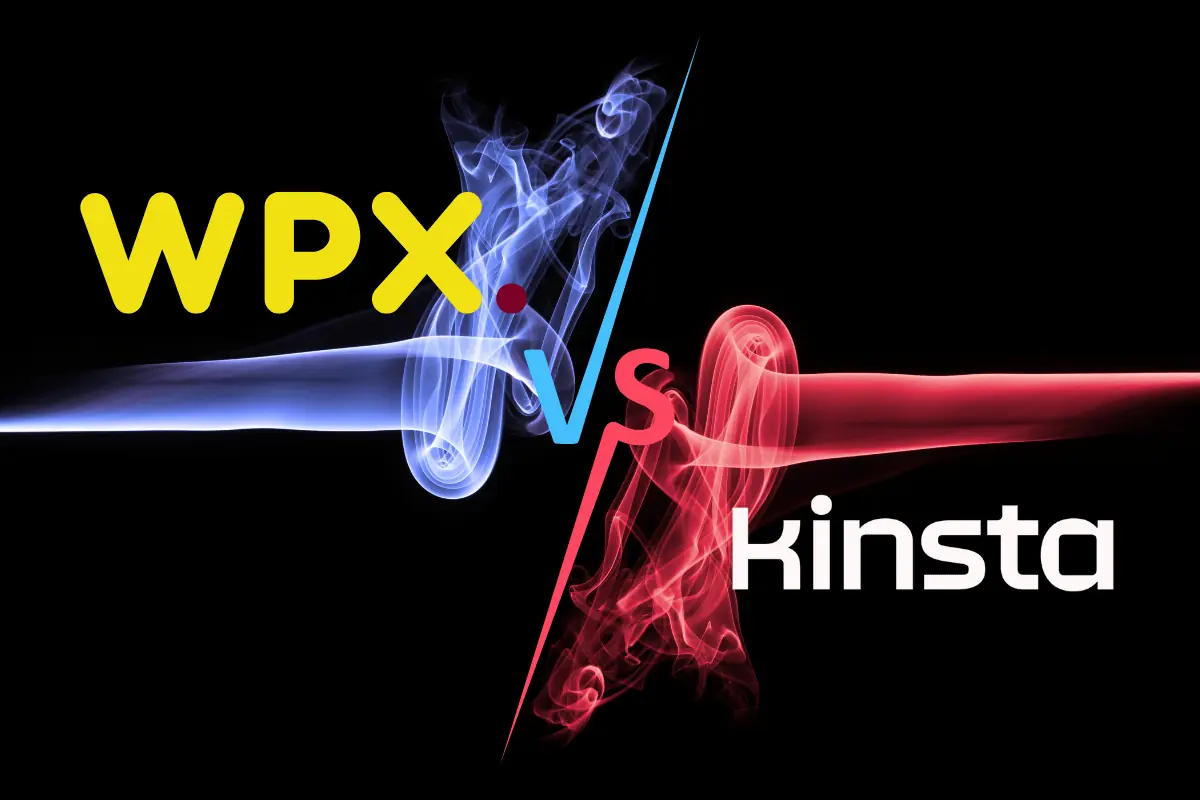kinsta vs wpx with red and blue smoke background